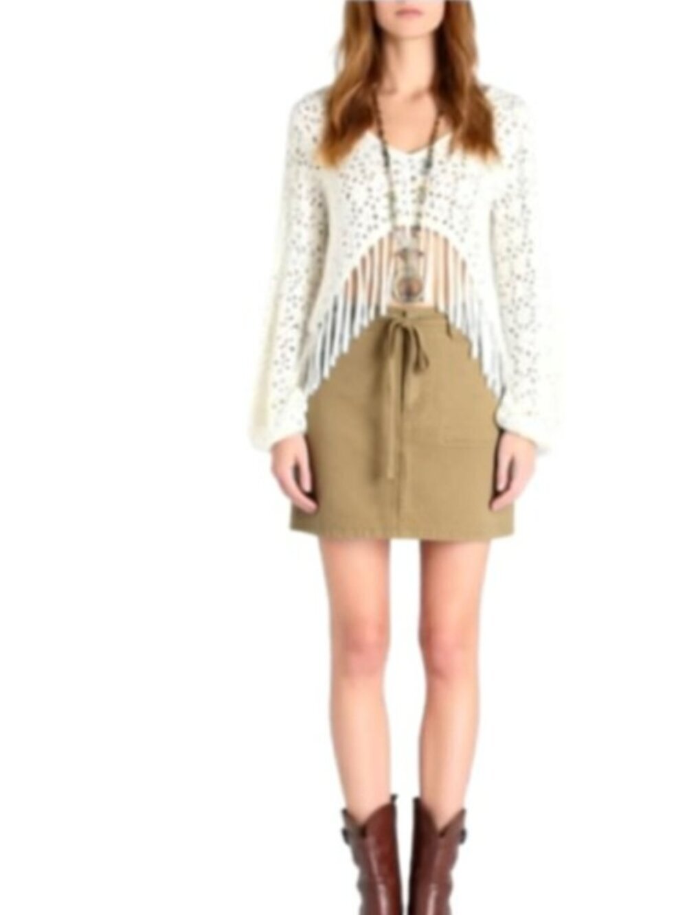 Hollister khaki corduroy mini skirt Size 3 NWOT (F12)
